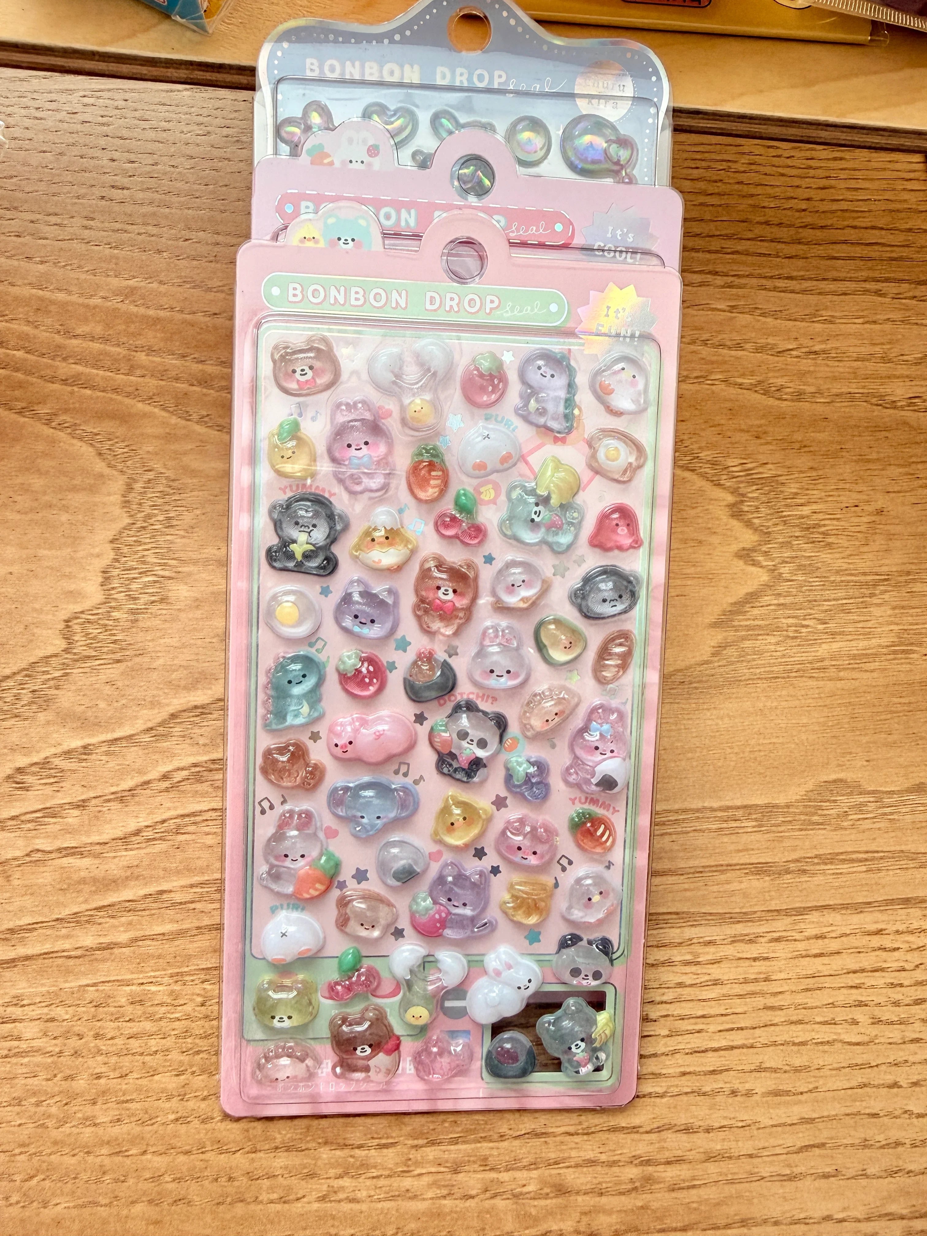 Bonbon drop seal 3d crystal stickers